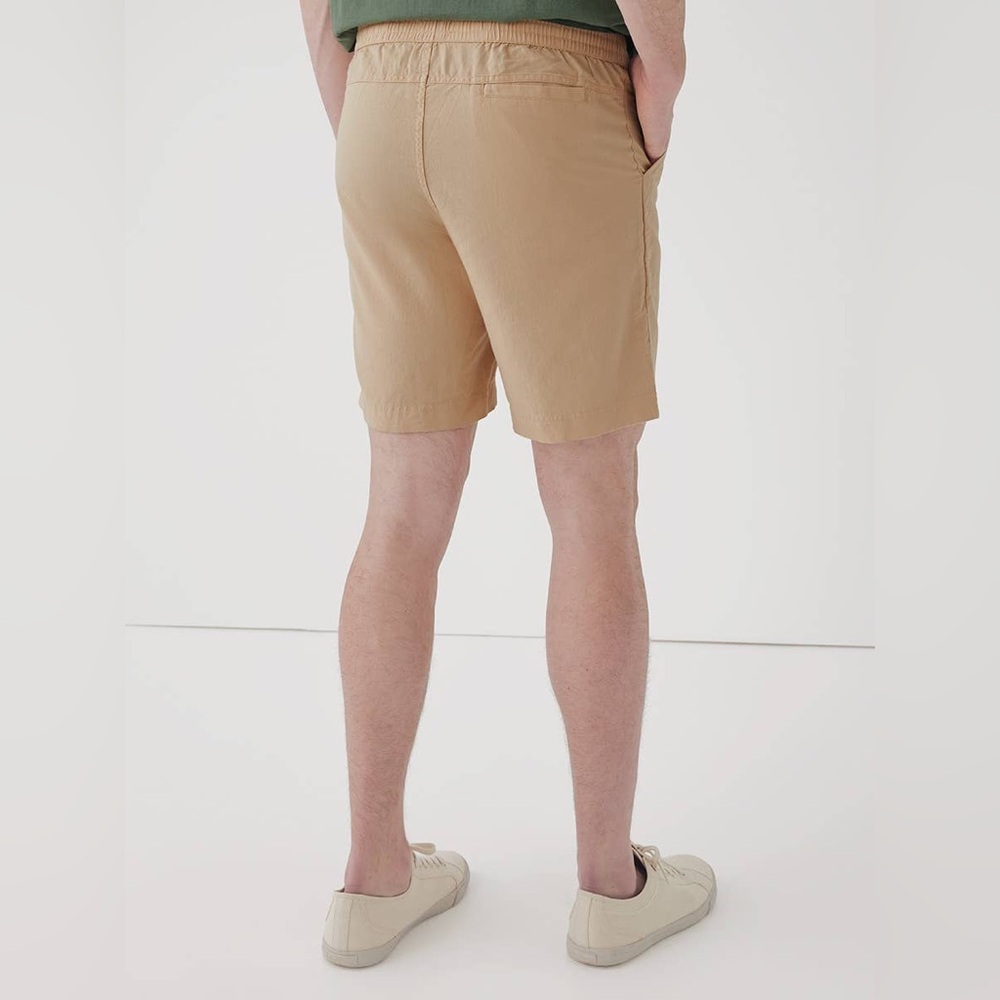 Pact Canopy Linen Blend Weekend Short Men XL Ginger Root - Picture 3 of 8
